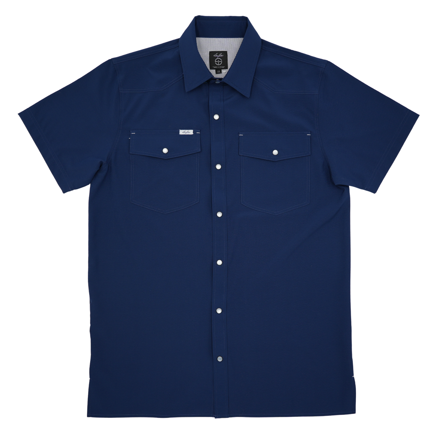 San Jac Youth Short Sleeve Performance Shirt - Navy