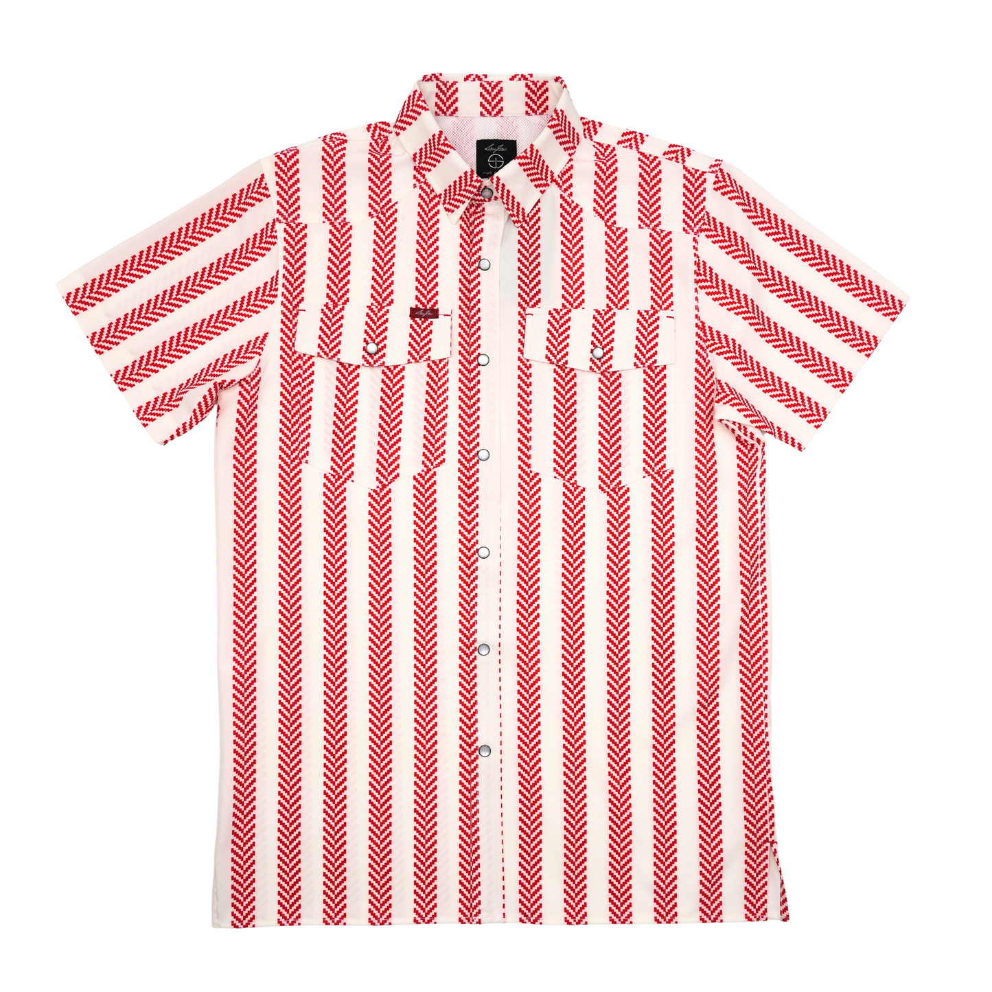 San Jac Youth Short Sleeve Performance Shirt - Red Stripe