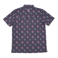 San Jac Youth Short Sleeve Performance Shirt - Rooster Fish-Short Sleeve Shirt-San Jac Outdoors