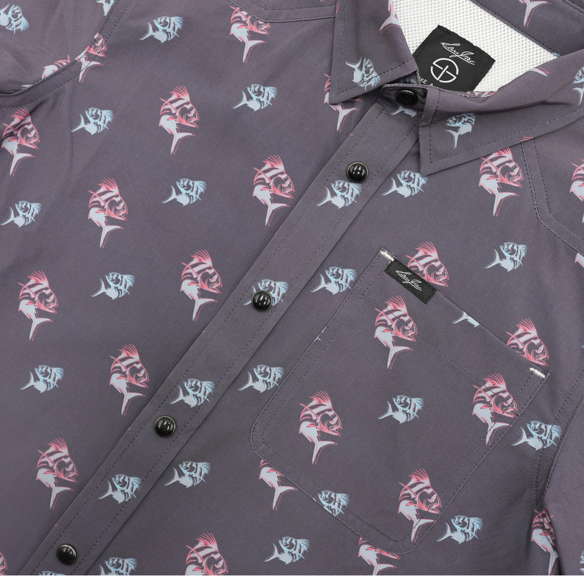 San Jac Youth Short Sleeve Performance Shirt - Rooster Fish-Short Sleeve Shirt-San Jac Outdoors
