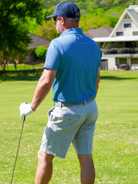San Jac Men's Short Sleeve Performance Shirt - Navy Striped-Short Sleeve Shirt-San Jac Outdoors