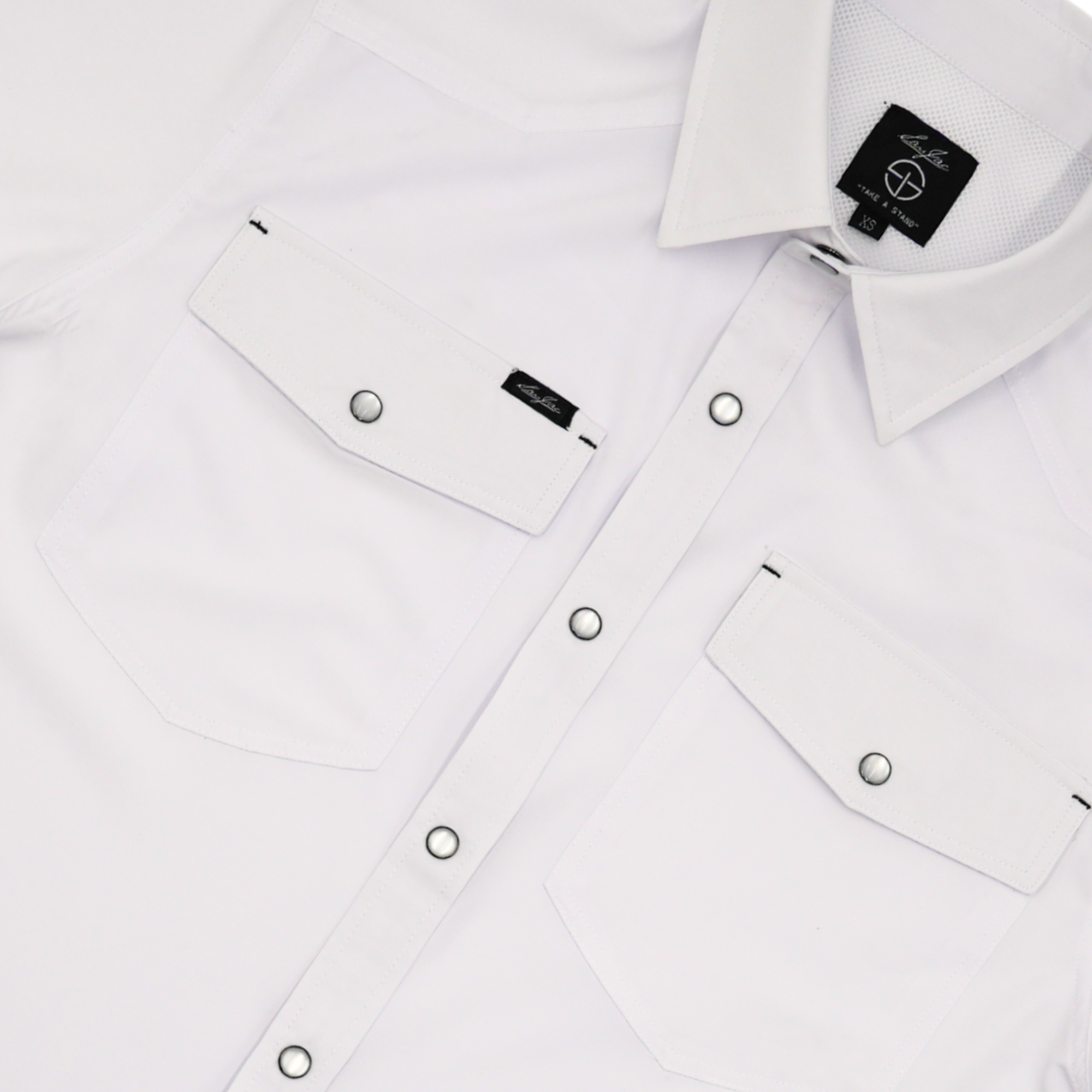 San Jac Youth Short Sleeve Performance Shirt - White-Short Sleeve Shirt-San Jac Outdoors