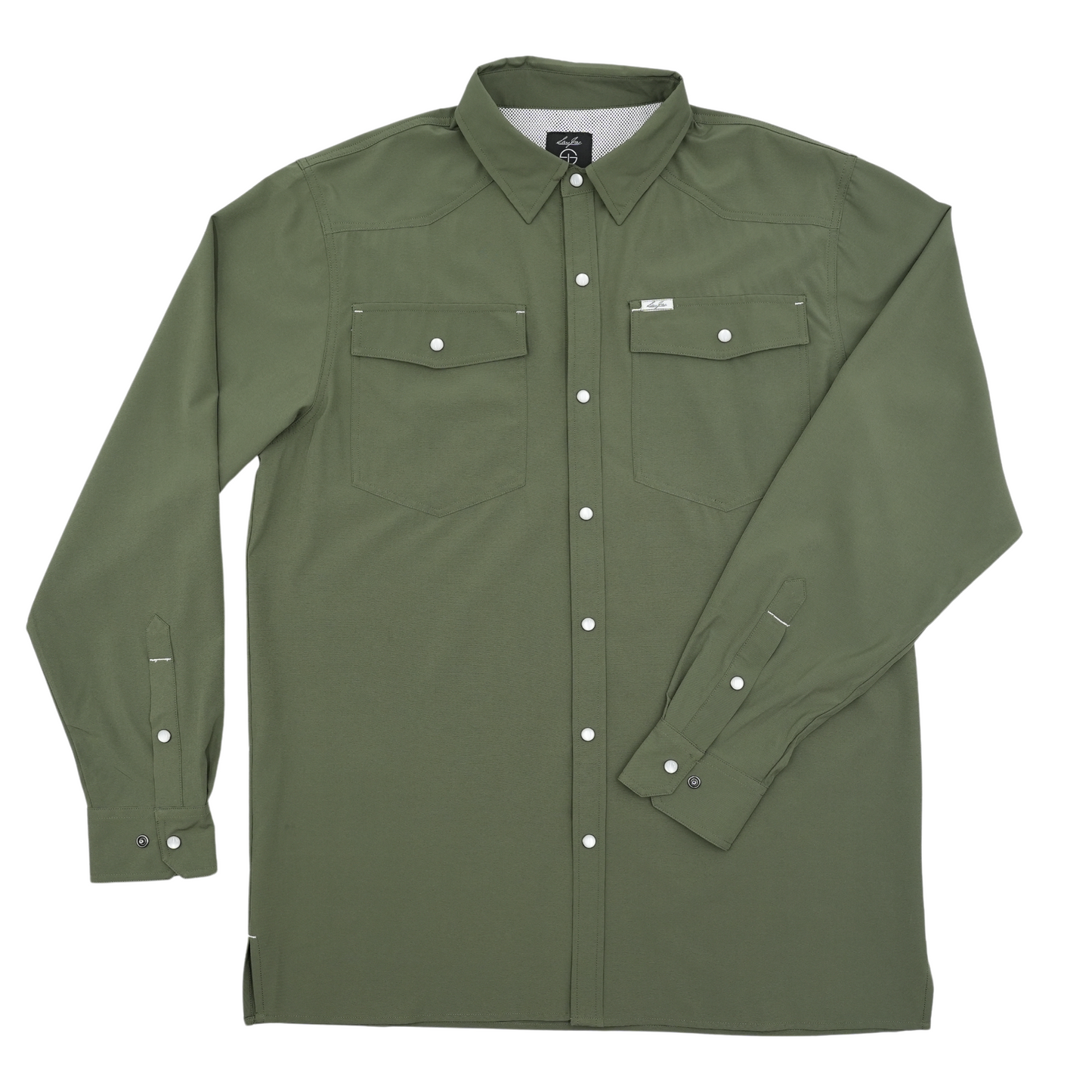San Jac Youth Long Sleeve Performance Shirt - Olive Green