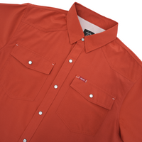 San Jac Men’s Short Sleeve Performance Shirt - Rust-Short Sleeve Shirt-San Jac Outdoors