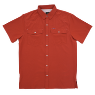 San Jac Men’s Short Sleeve Performance Shirt - Rust-Short Sleeve Shirt-San Jac Outdoors