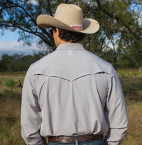 San Jac Men's Long Sleeve Performance Shirt - Grey-Long Sleeve Shirt-San Jac Outdoors