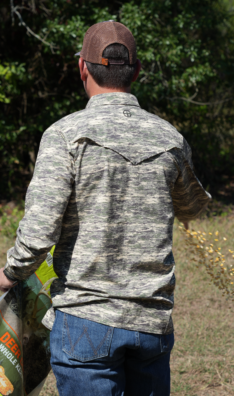 San Jac Men's Long Sleeve Performance Shirt - Camo-Long Sleeve Shirt-San Jac Outdoors