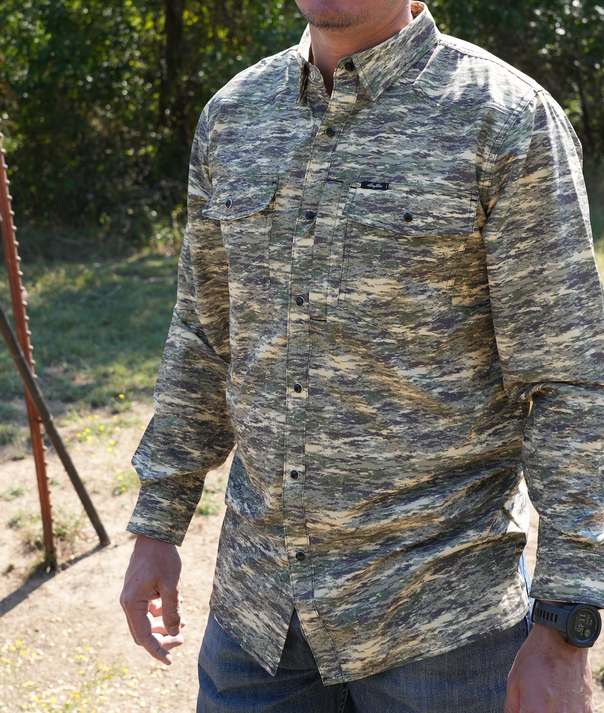 San Jac Men's Long Sleeve Performance Shirt - Camo-Long Sleeve Shirt-San Jac Outdoors
