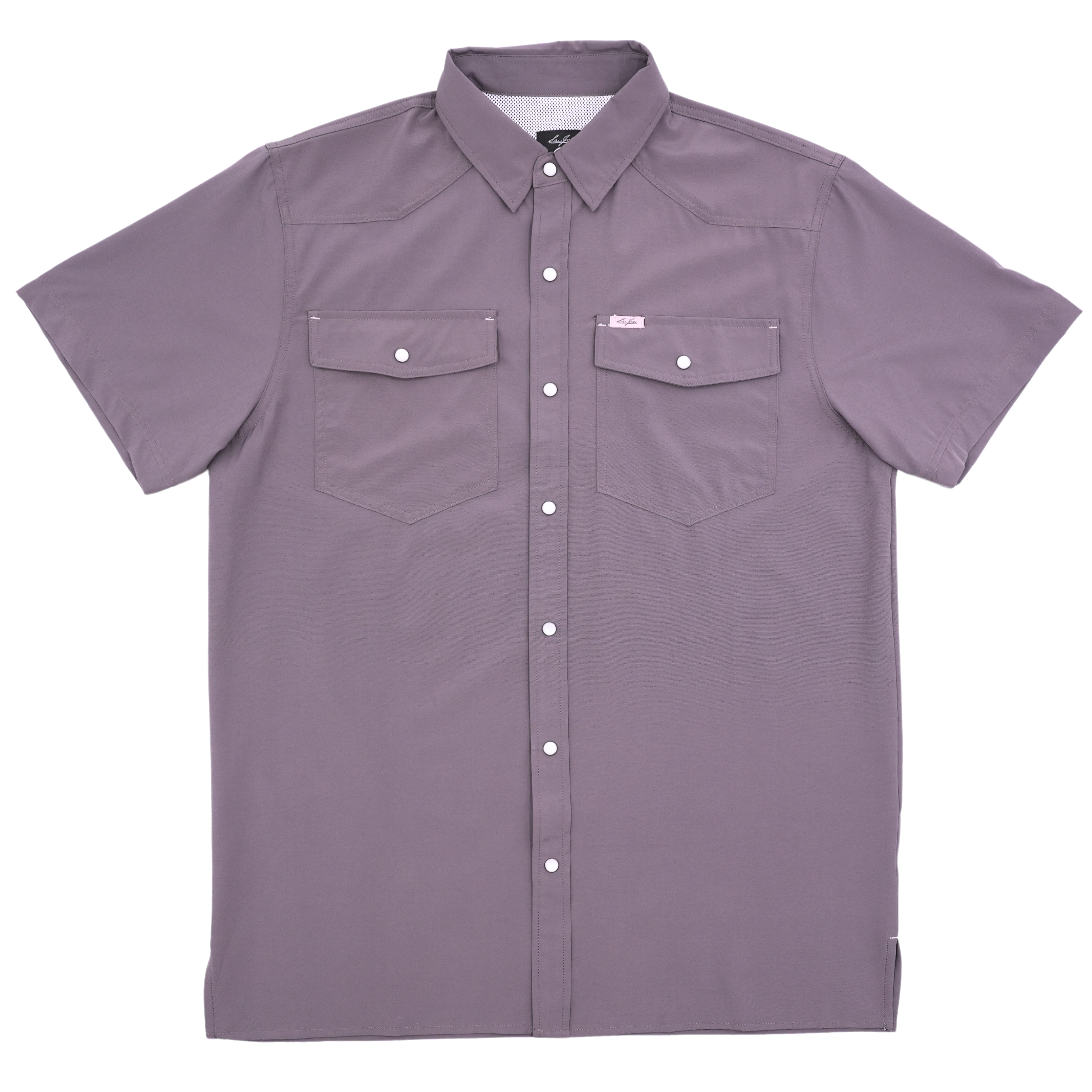 Saša Injac San Jac Men’s Short Sleeve Performance Pearl Snap Shirt - Mulberry ...