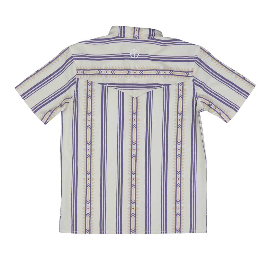 San Jac Youth Short Sleeve Performance Pearl Snap Shirt - The Alpine