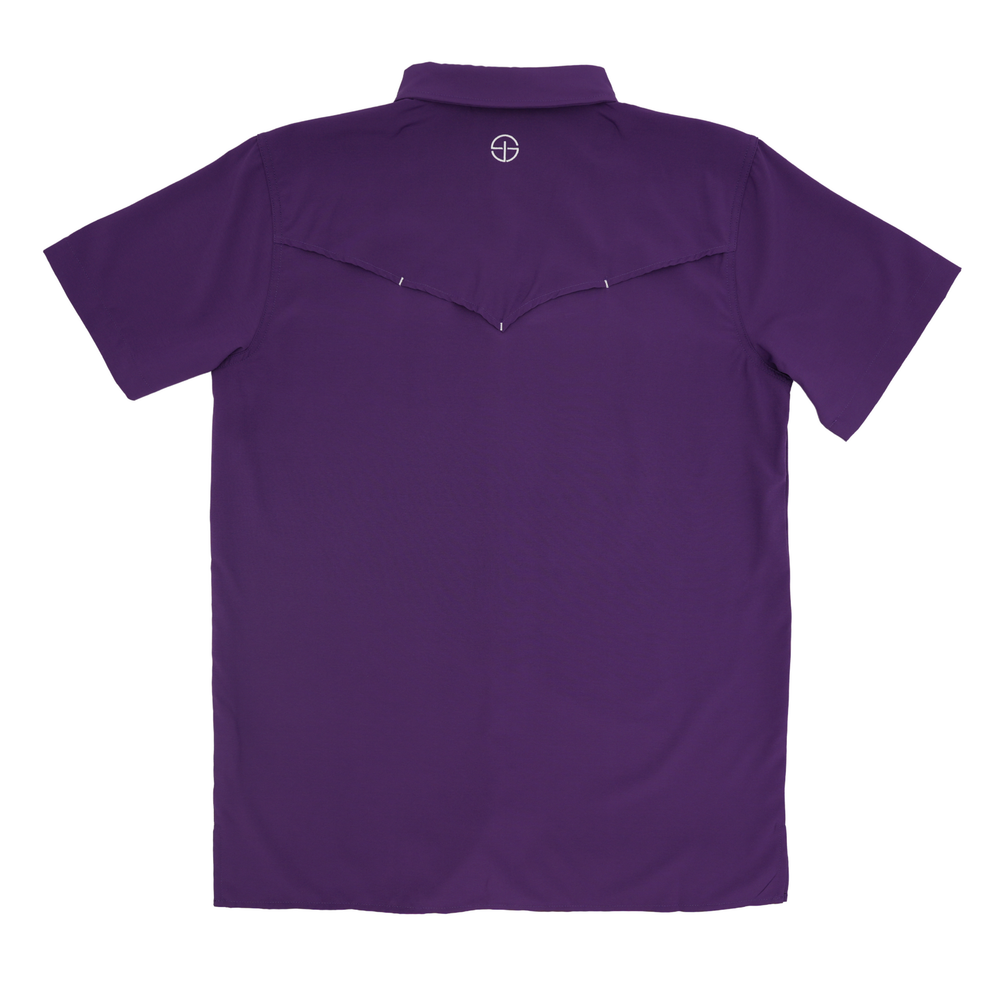 San Jac Men's Short Sleeve Performance Pearl Snap Shirt - Purple San Jac Men's Short Sleeve Performance Pearl Snap Shirt - Purple