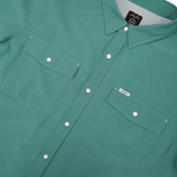 San Jac Youth Long Sleeve Performance Pearl Snap Shirt - Teal