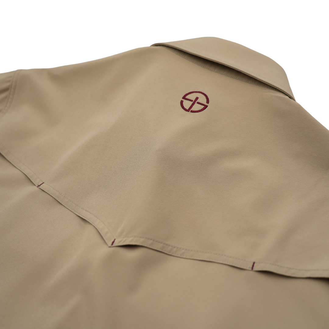 San Jac Men's Long Sleeve Performance Shirt - Cowboy Khaki