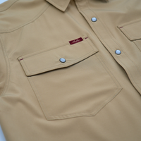 San Jac Men's Long Sleeve Performance Shirt - Cowboy Khaki