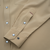 San Jac Men's Long Sleeve Performance Shirt - Cowboy Khaki