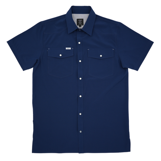 San Jac Youth Short Sleeve Performance Shirt - Navy