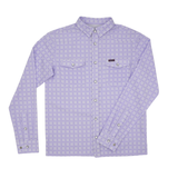 San Jac Youth Long Sleeve Performance Pearl Snap Shirt - Lavender