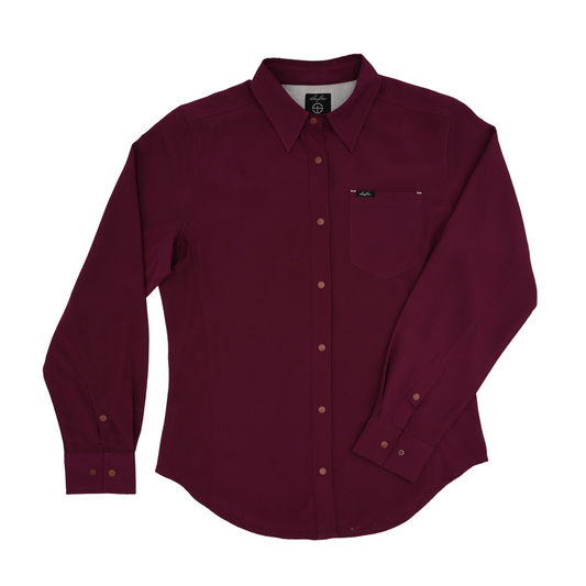 San Jac Women’s Long Sleeve Performance Shirt - Maroon