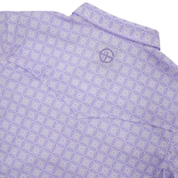 San Jac Youth Long Sleeve Performance Pearl Snap Shirt - Lavender