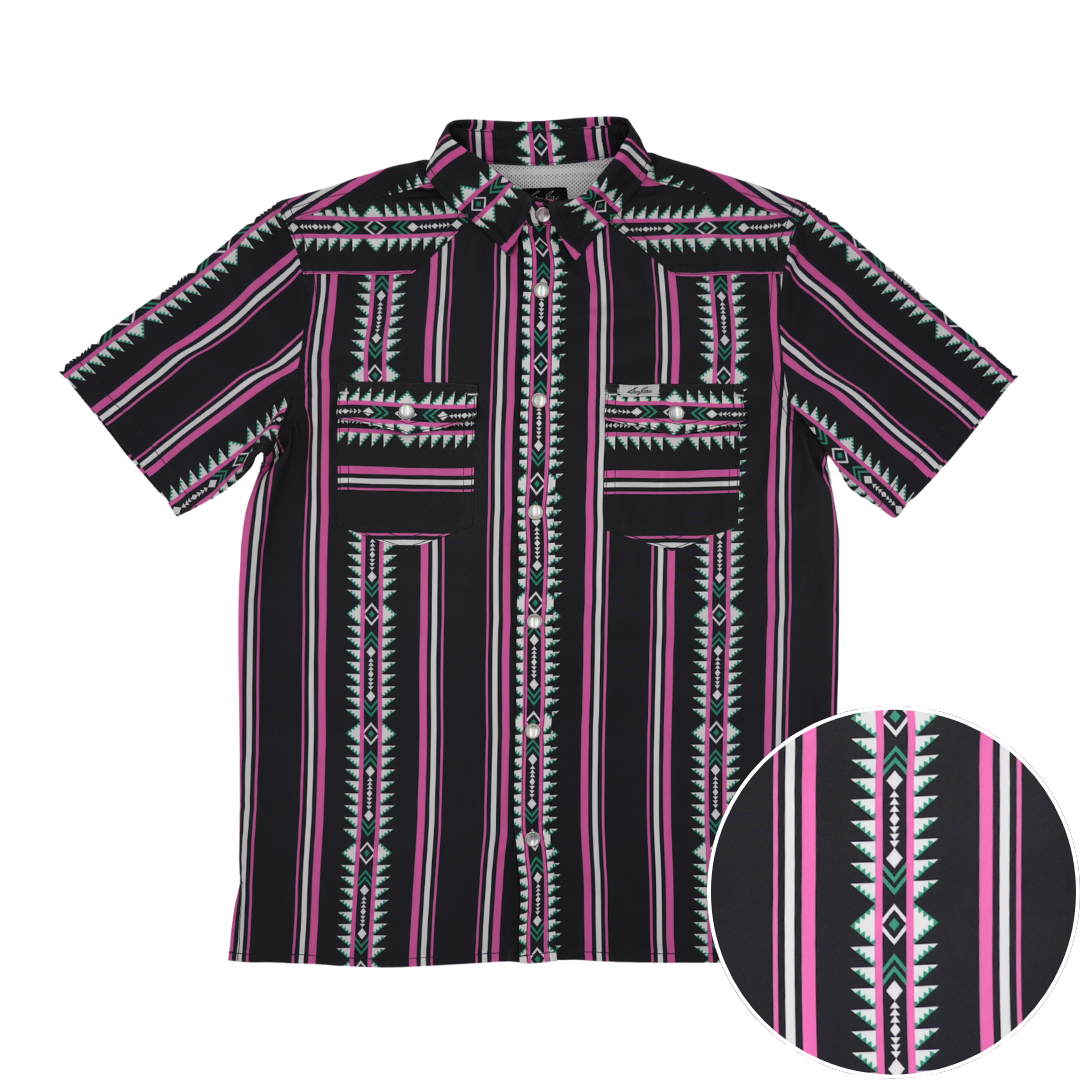 San Jac Youth Short Sleeve Performance Pearl Snap Shirt - The Roswell