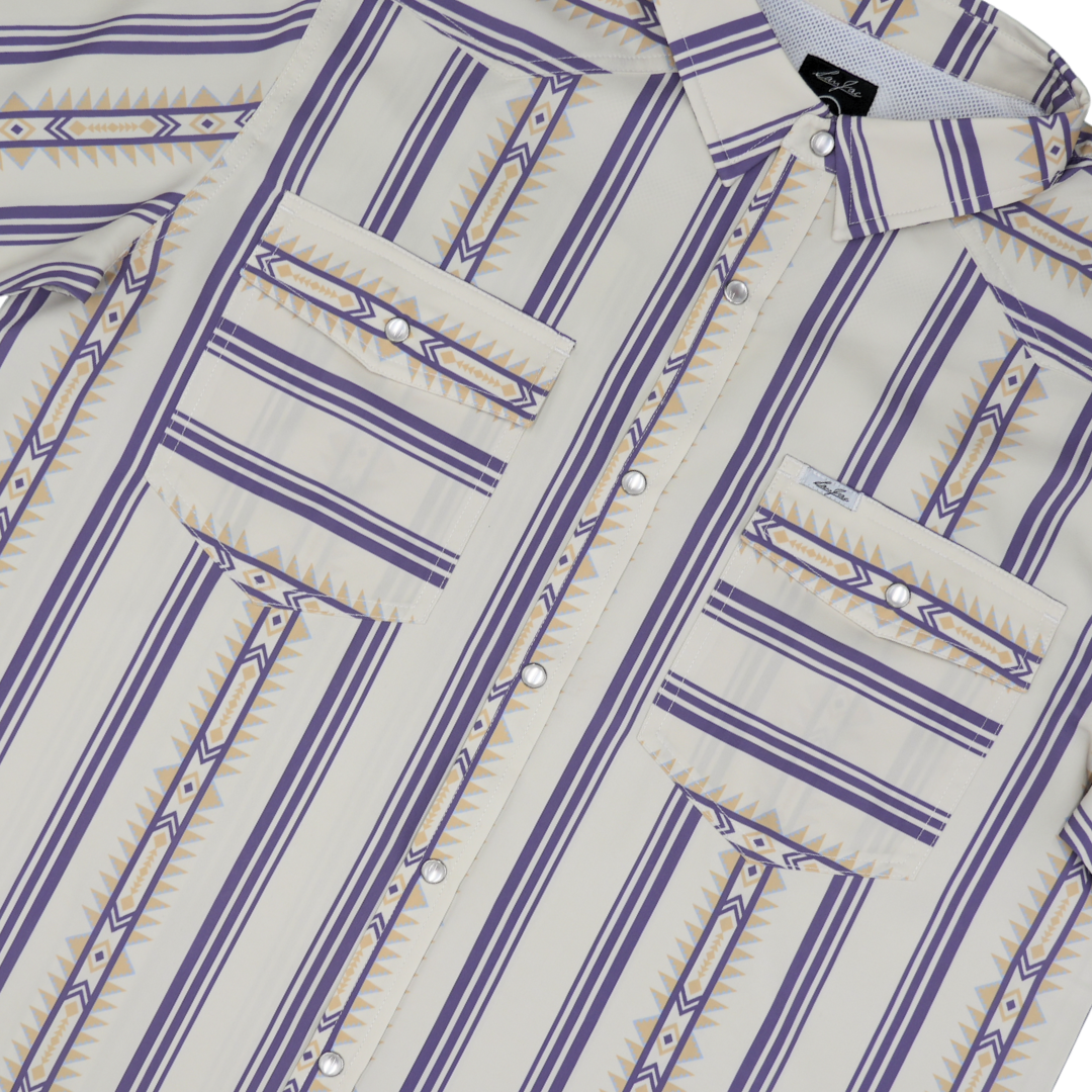 San Jac Men's Short Sleeve Performance Pearl Snap Shirt - The Alpine