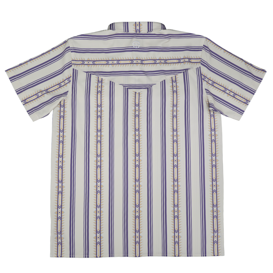 San Jac Men's Short Sleeve Performance Pearl Snap Shirt - The Alpine