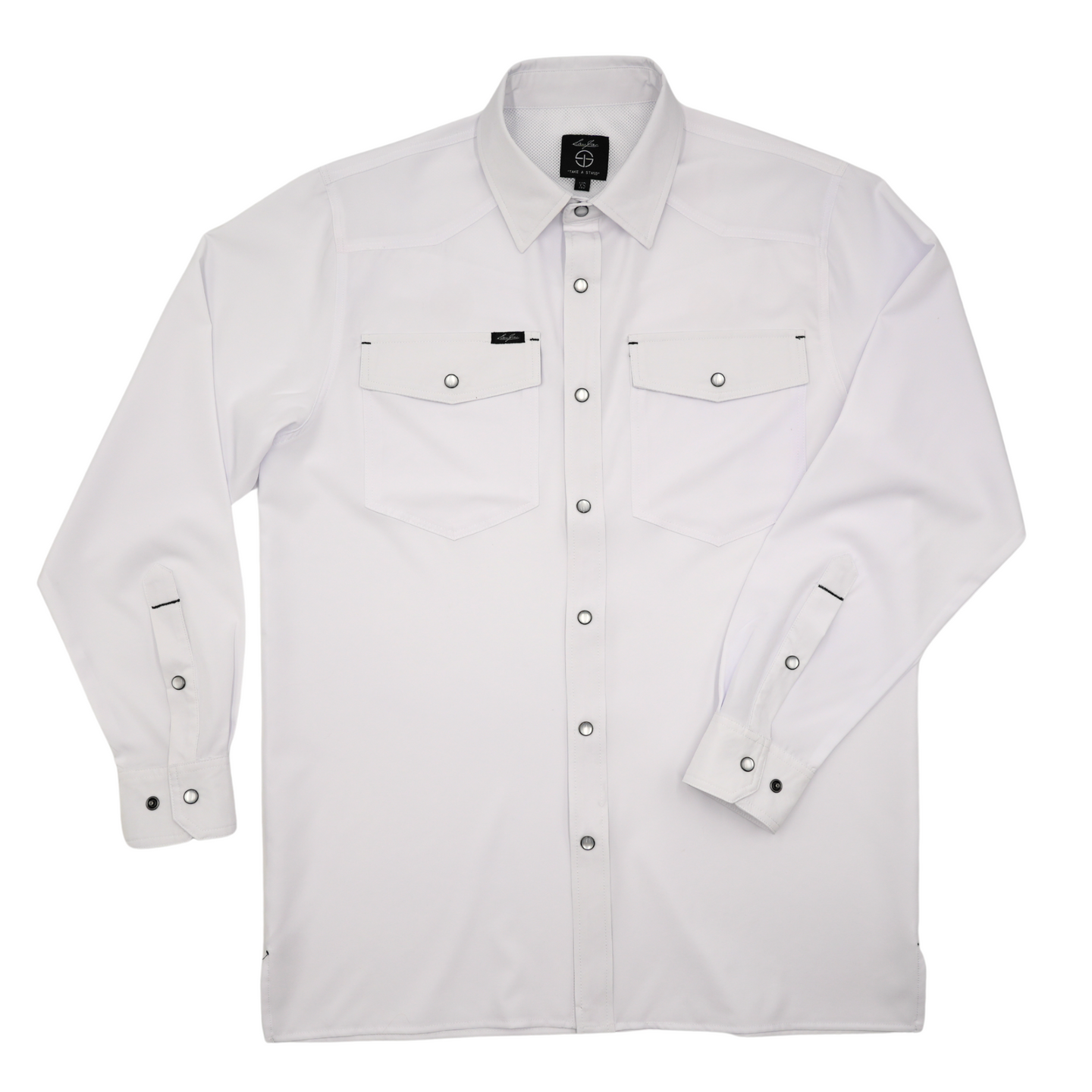 San Jac Men's Long Sleeve Performance Shirt - White