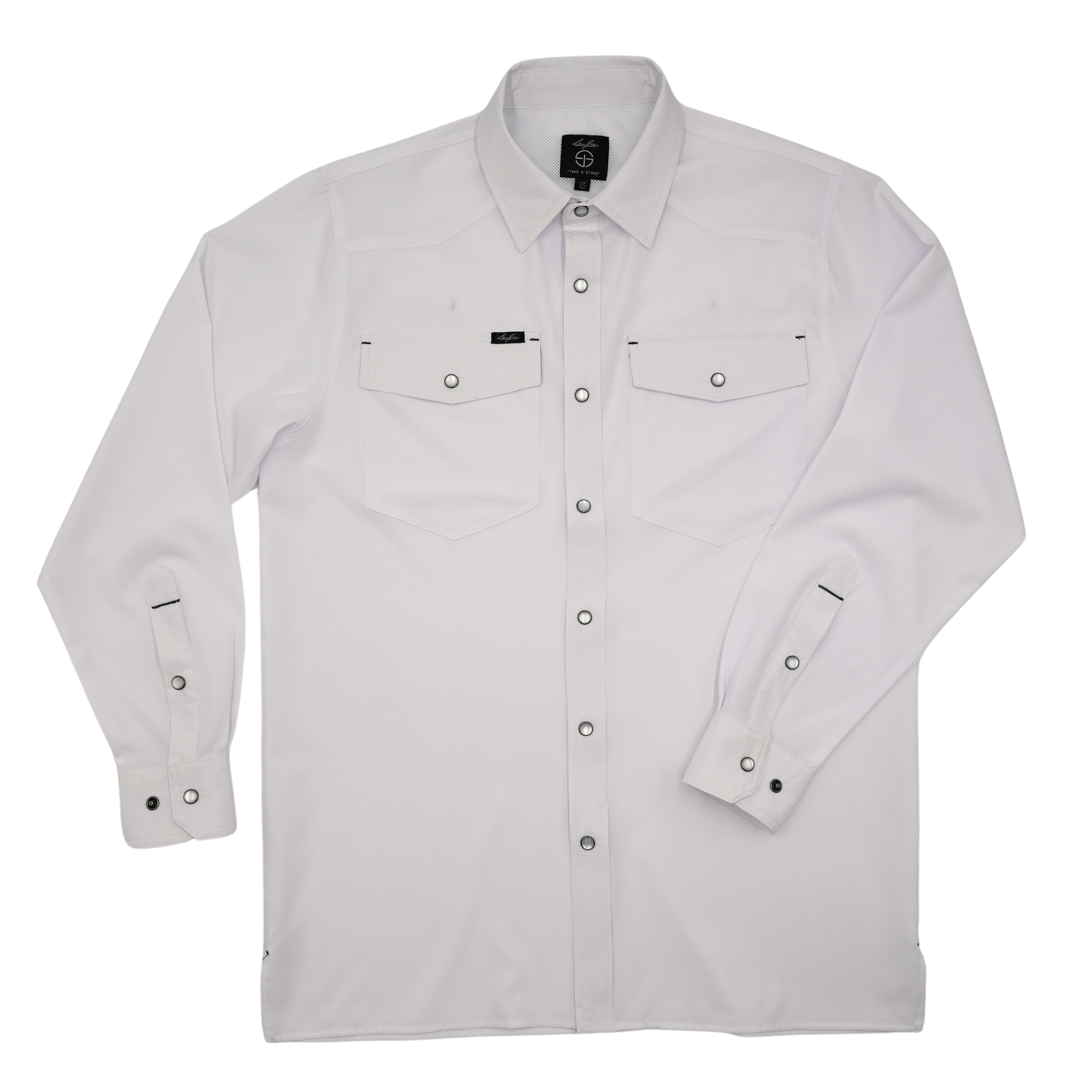 San Jac Youth Long Sleeve Performance Shirt - White