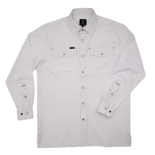 San Jac Youth Long Sleeve Performance Shirt - White