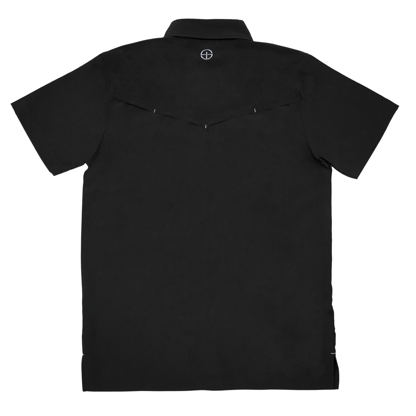 San Jac Men’s Short Sleeve Performance Pearl Snap - Midnight Black-Short Sleeve Shirt-San Jac Outdoors