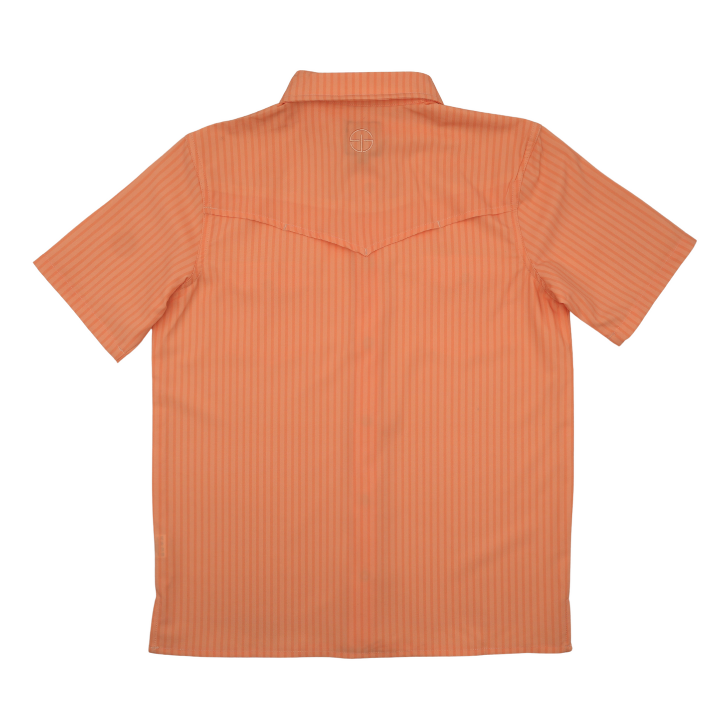 San Jac Youth Short Sleeve Performance Shirt - Peach Stripe