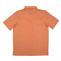 San Jac Youth Short Sleeve Performance Shirt - Peach Stripe