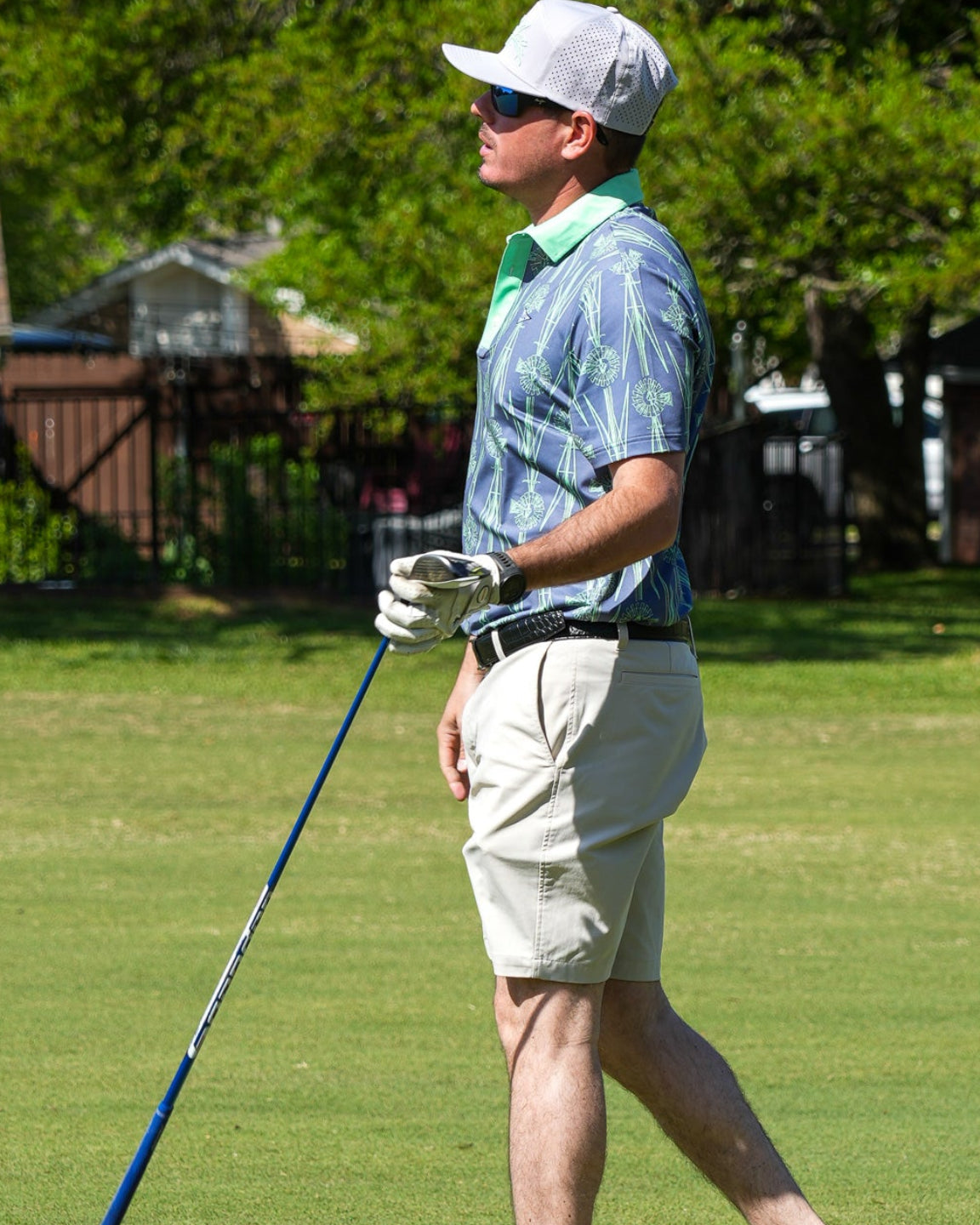 San Jac Men's Short Sleeve Performance Shirt - Grey Windmill-Short Sleeve Shirt-San Jac Outdoors
