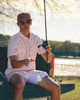 San Jac Men's Short Sleeve Performance Pearl Snap Shirt - Texas Sun