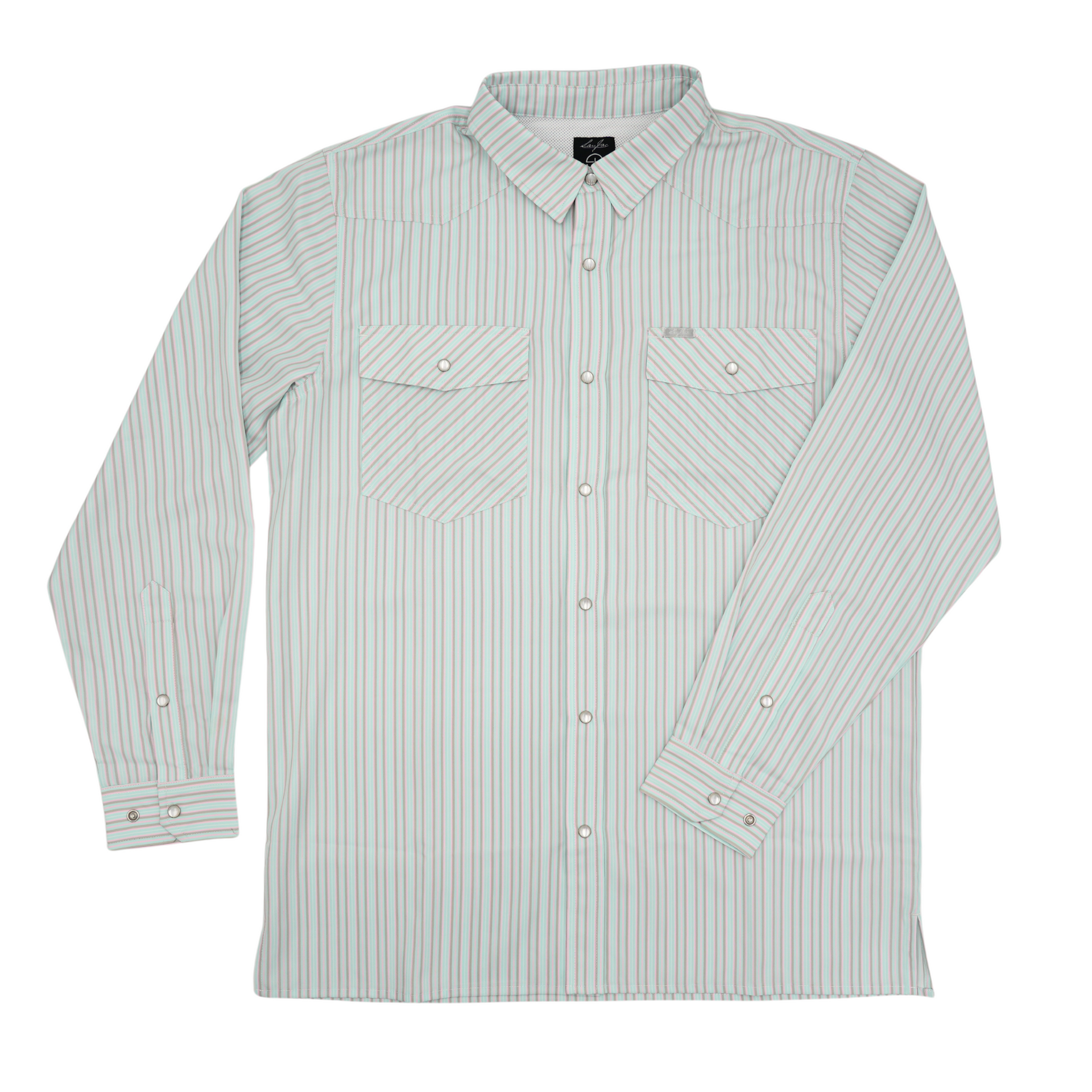 San Jac Men's Long Sleeve Performance Pearl Snap Shirt