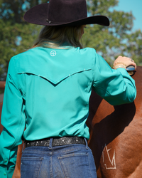 San Jac Women's Long Sleeve Performance Shirt - Teal