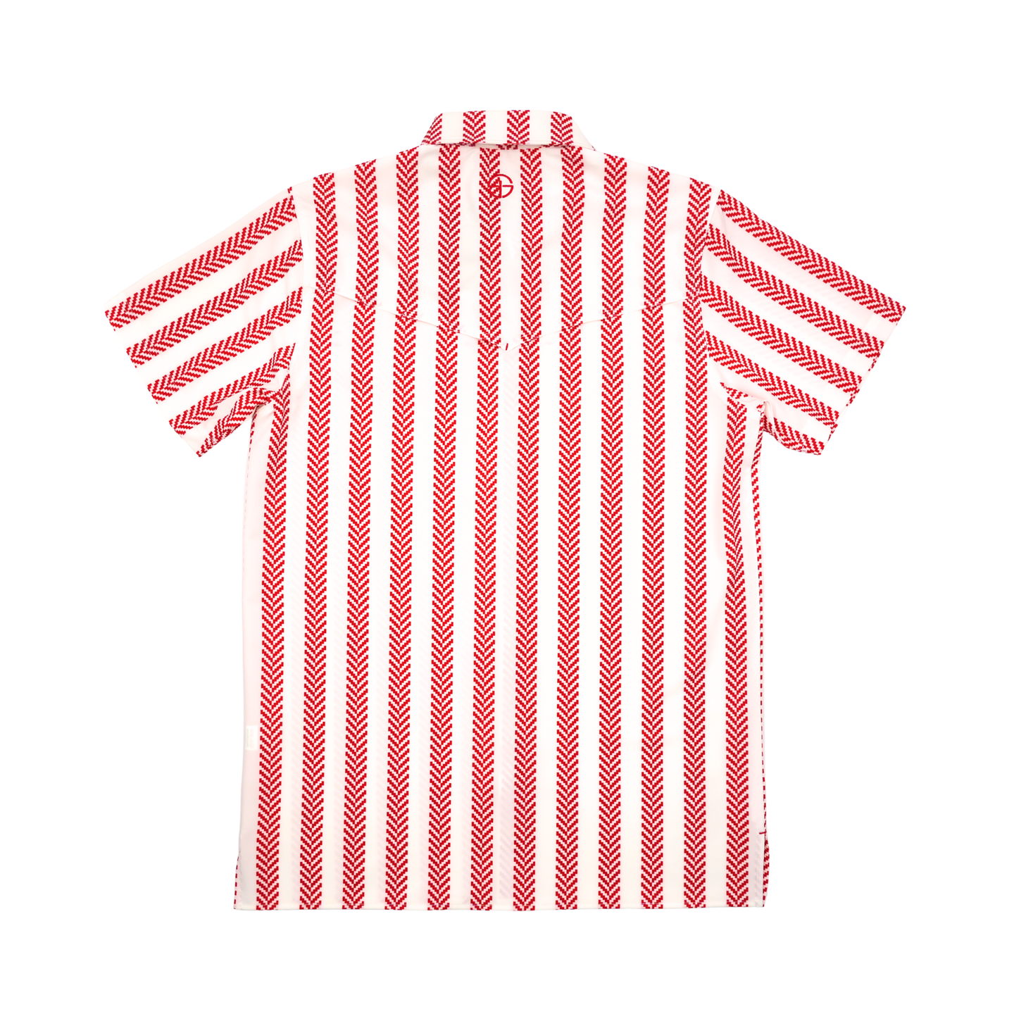 San Jac Youth Short Sleeve Performance Shirt - Red Stripe