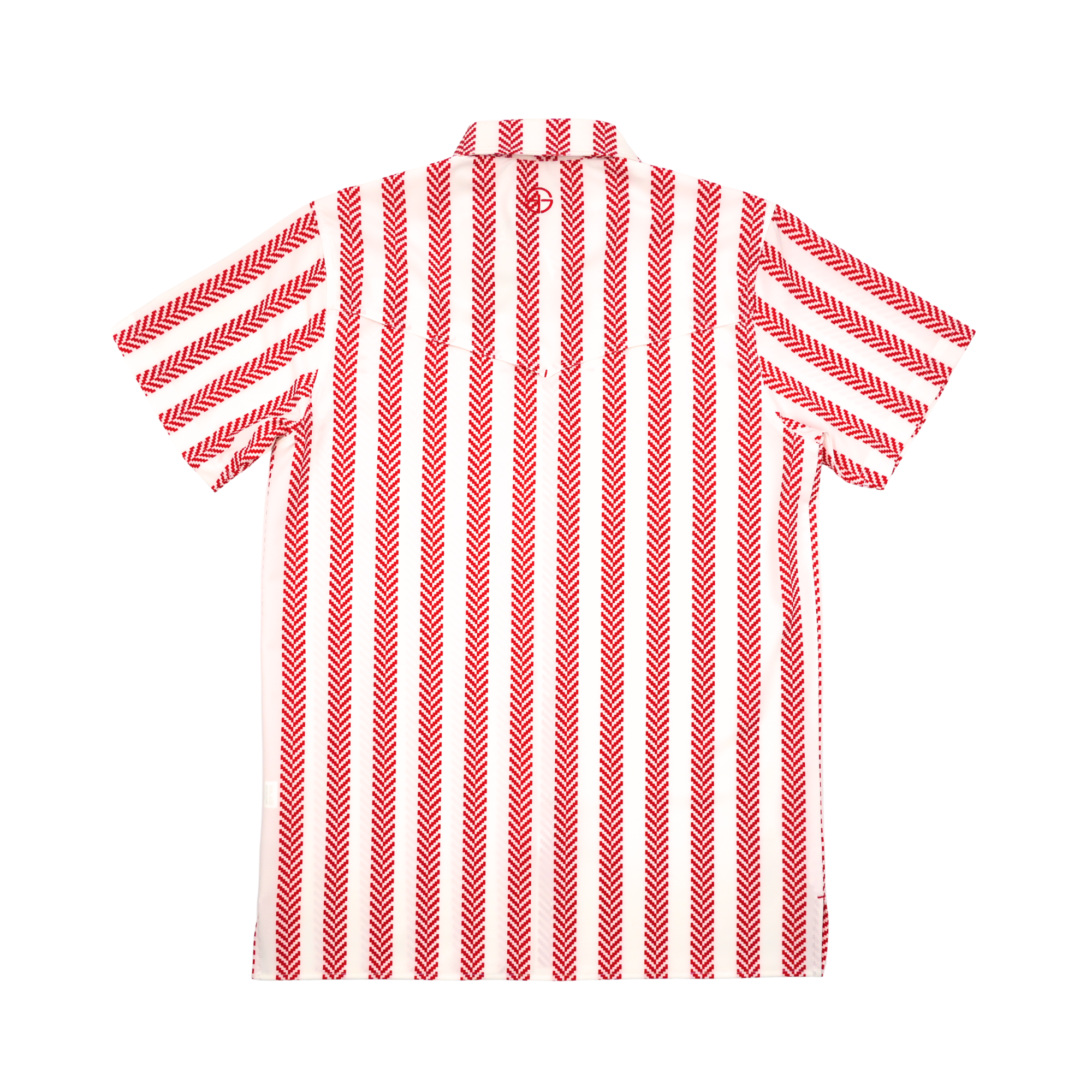 San Jac Youth Short Sleeve Performance Shirt - Red Stripe