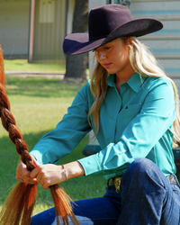 San Jac Women's Long Sleeve Performance Shirt - Teal