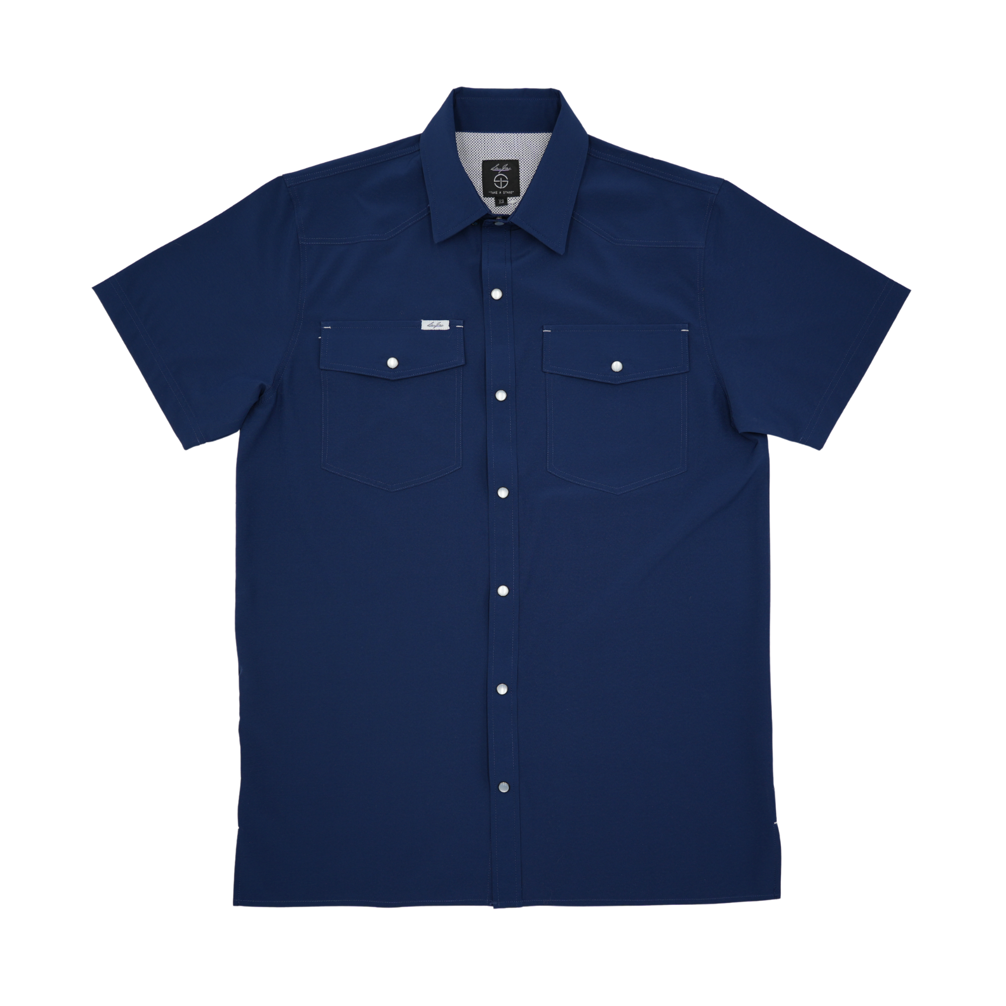 Saša Injac San Jac Youth Short Sleeve Performance Pearl Snap Shirt - Navy – San ...