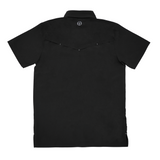 San Jac Men’s Short Sleeve Performance Pearl Snap - Midnight Black