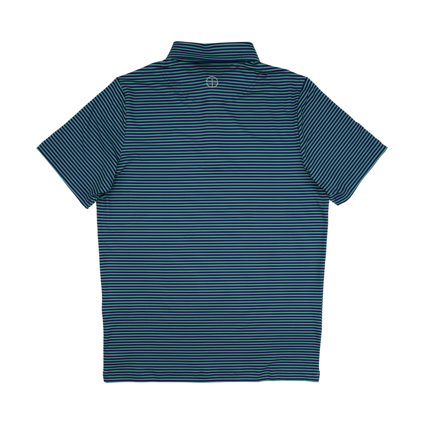 San Jac Men's Short Sleeve Performance Shirt - Navy Striped