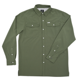 San Jac Youth Long Sleeve Performance Shirt - Olive Green