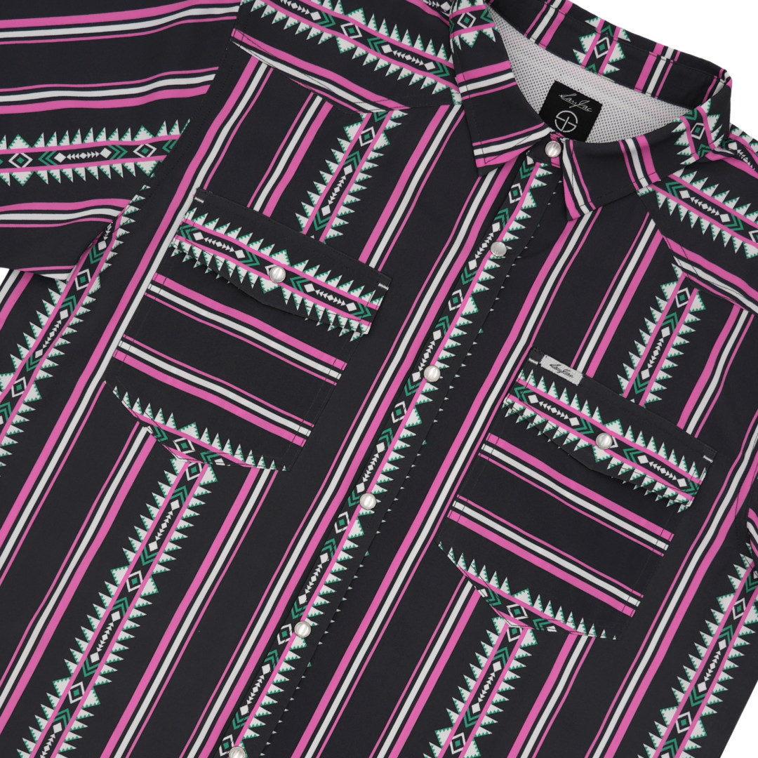 San Jac Men's Short Sleeve Performance Pearl Snap Shirt - The Roswell