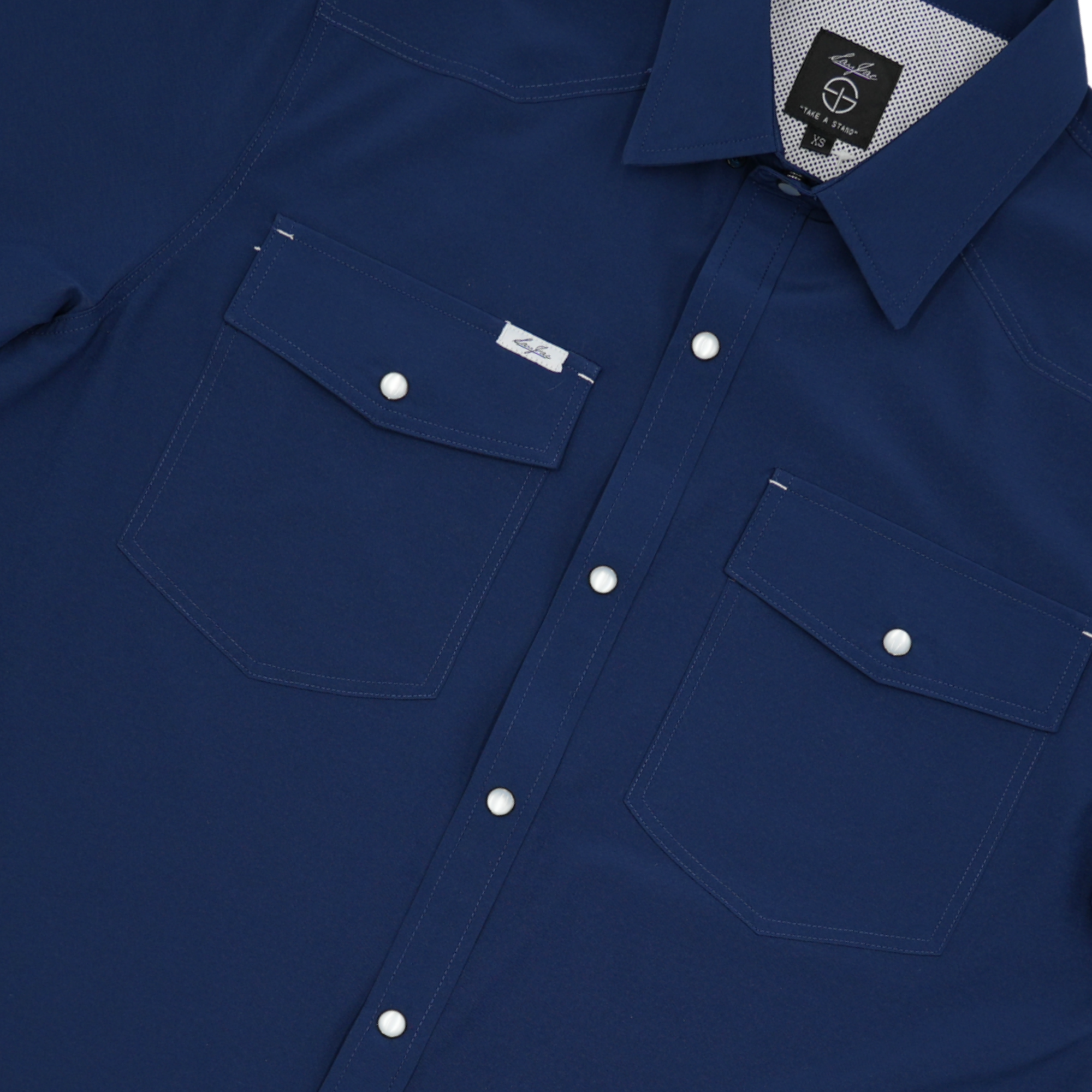 San Jac Youth Short Sleeve Performance Shirt - Navy