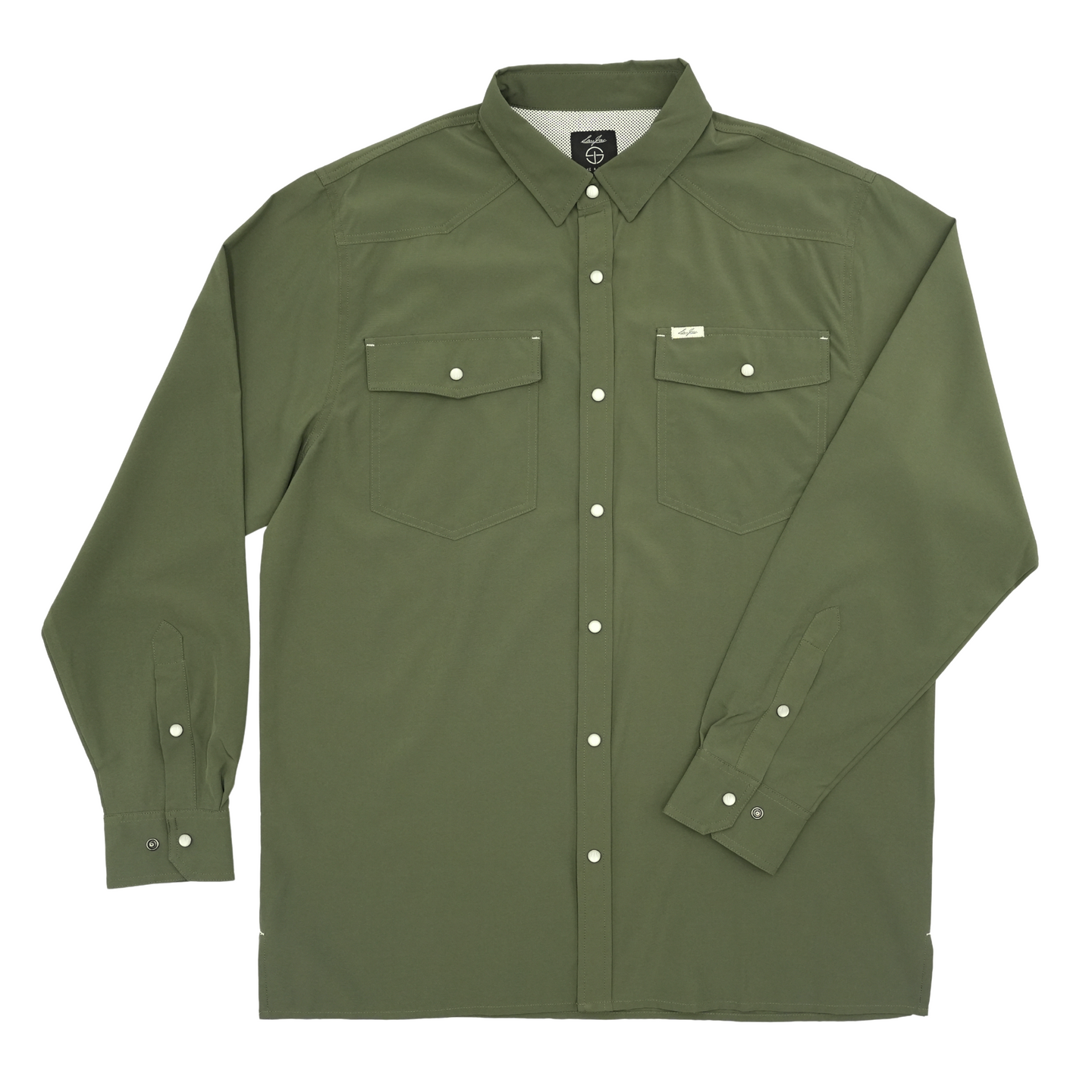 San Jac Men's Long Sleeve Performance Shirt - Olive Green