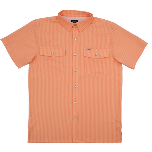 Peach Stripe Short Sleeve