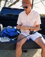 San Jac Men's Short Sleeve Performance Pearl Snap Shirt - Texas Sun