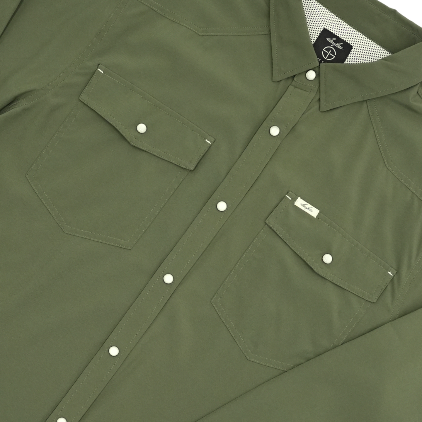 San Jac Men's Long Sleeve Performance Shirt - Olive Green