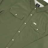 San Jac Men's Long Sleeve Performance Shirt - Olive Green